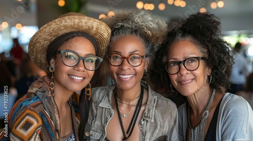 Three Women Posing for a Picture Together