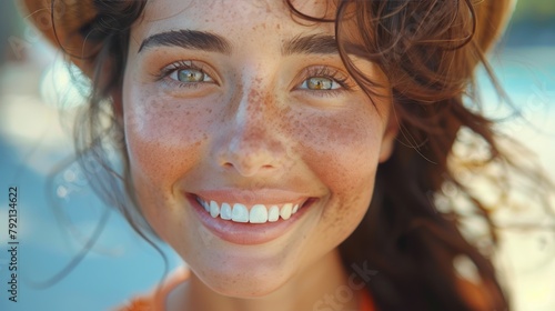 Smiling Woman With Long Hair
