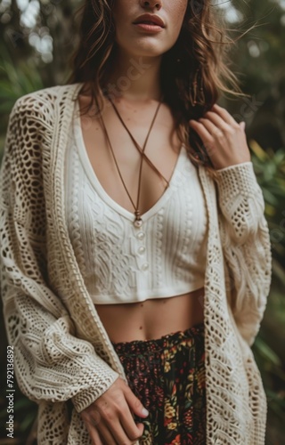 Woman With Long Hair Wearing White Top