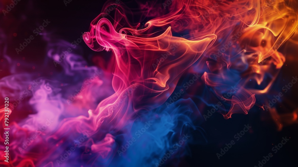 Fototapeta premium Colorful Substance on Black Background