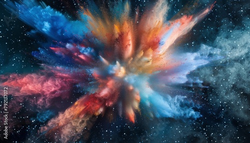 Colorful Explosion in Space