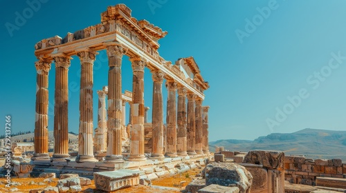 The Columns of the Temple of Karnas in Egypt