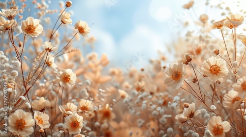 Bunch of Flowers Hanging on Wall