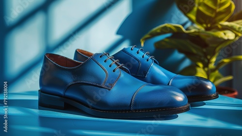 Blue Shoes With Brown Laces