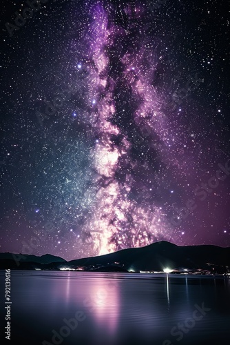 The Night Sky Filled With Stars and the Milky Way