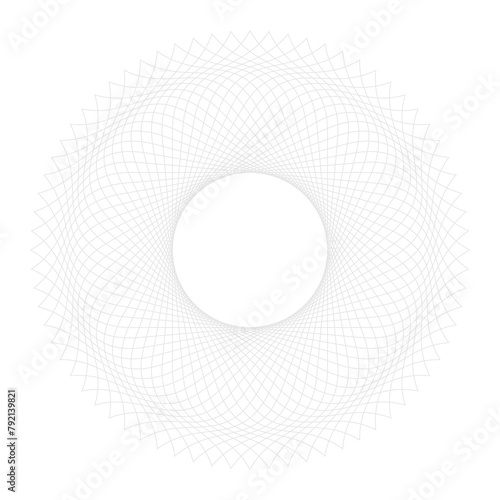 Ornamental Circle Shape, Contemporary Mandala, Optical Illusion, can use for Decoration Ornate, Wallpaper, Background, Textile, Tile, Paper Print, Carpet Pattern or Graphic Design Element. Format PNG