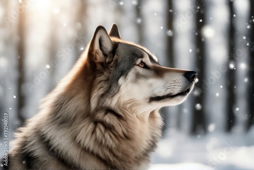  howling wolf isolated winter white background forest hunter shaggy dangerous smart ravenous howl werewolf hunting design object carnivore creature teeth mascot zoo beast wildlife wild animal mammal 