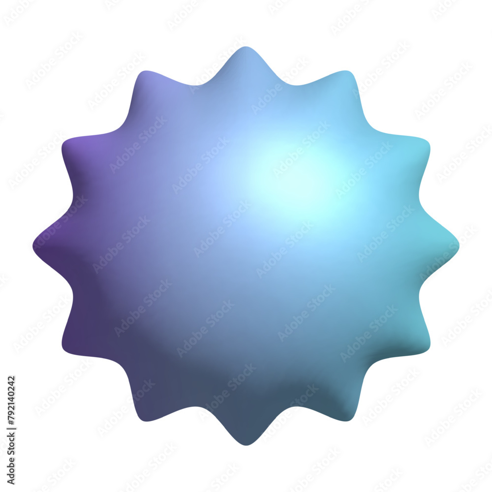 3d y2k colorful glossy shape. Abstract shape plastic render. Y2K form rainbow. Vector illustration 3d render.