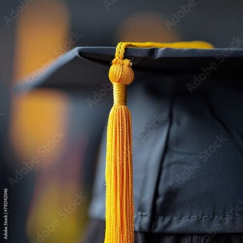 Graduation Cap With Tassel Hanging