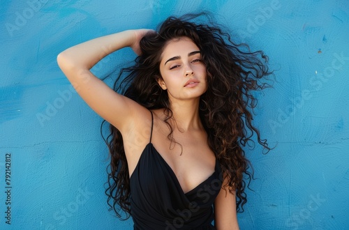 Woman in Black Swimsuit Posing for Picture