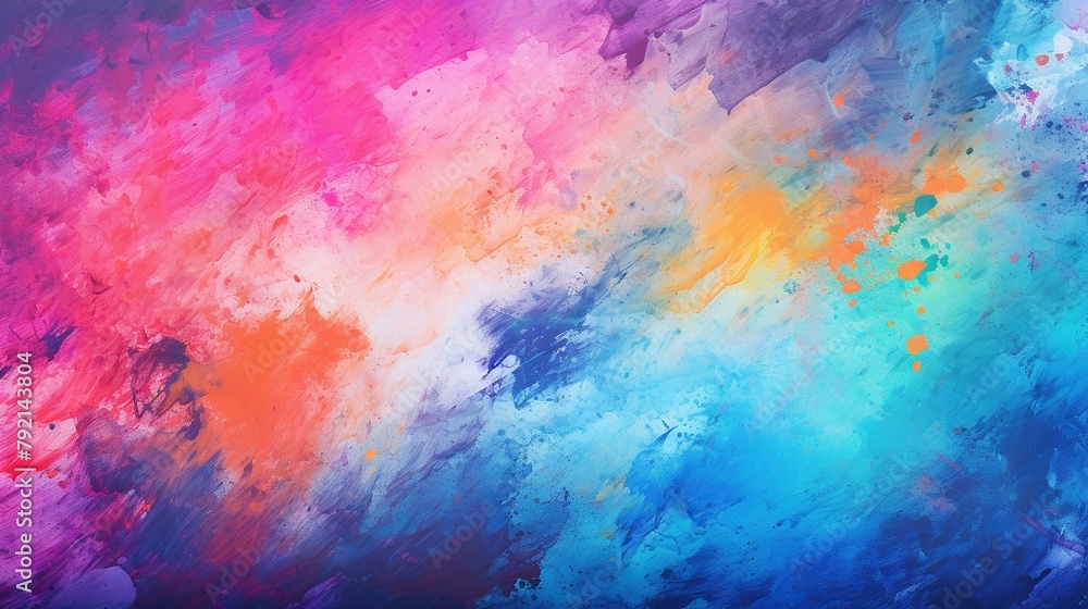 Abstract colorful hand paint splash grunge texture background.