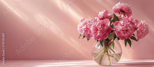 Vase Filled With Pink Flowers on Table