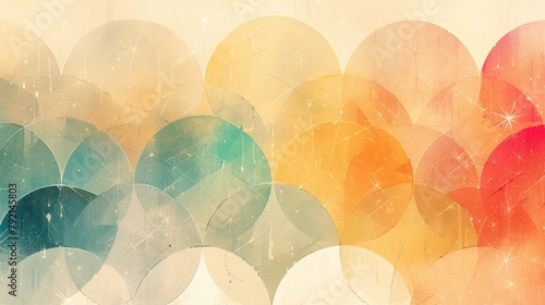 Background with a textured design featuring colorful circle patterns photo