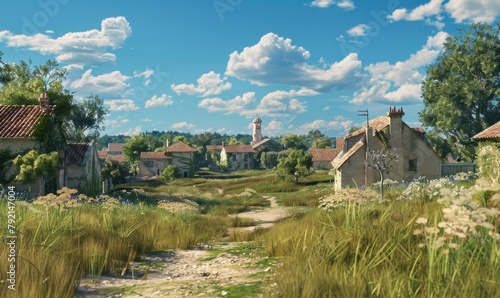 A small countryside village in France