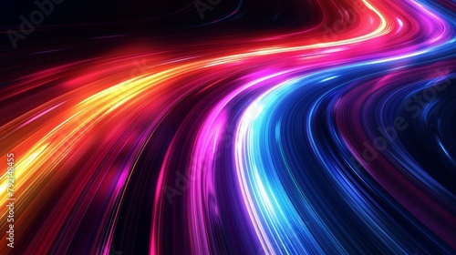 Vibrant Abstract Background With Colorful Lines