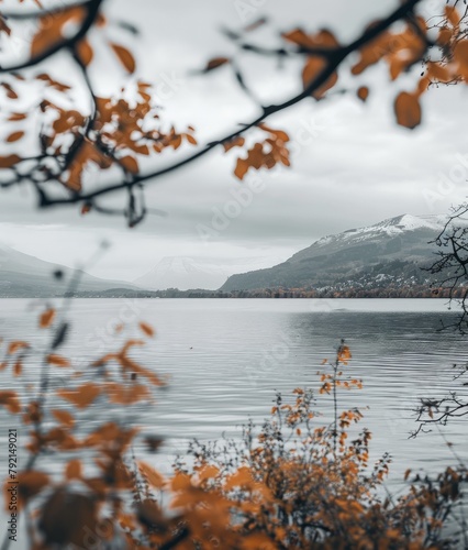 Majestic Body of Water Surrounded by Trees and Mountains