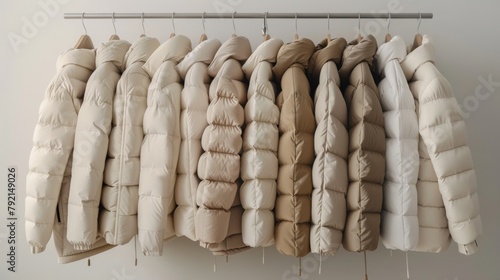 Coats Hanging on a Rack