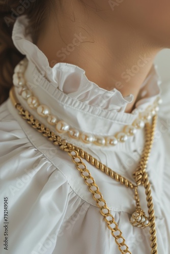 Close Up of Person Wearing White Shirt