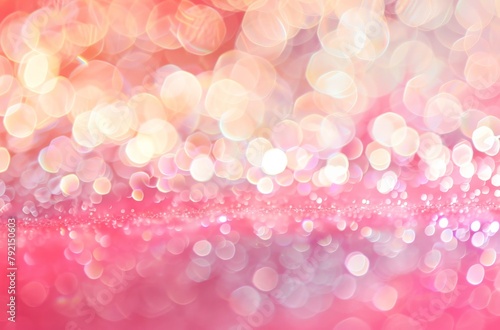 Blurry Pink Background With Bubbles