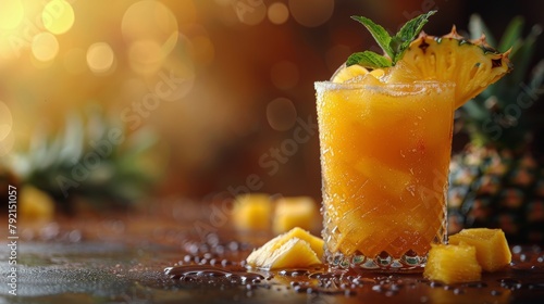 Glass of Orange Juice Surrounded by Fruit