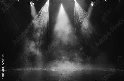 Stage Lights Illuminating Performance Space