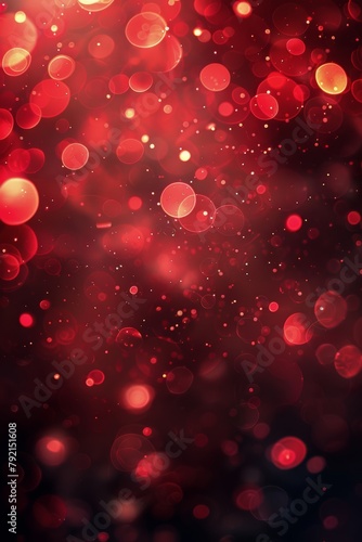 Vibrant Red and Black Background With Numerous Lights