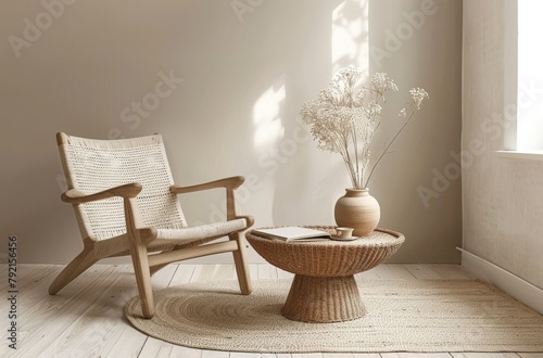 Living Room Featuring Chair and Round Rug