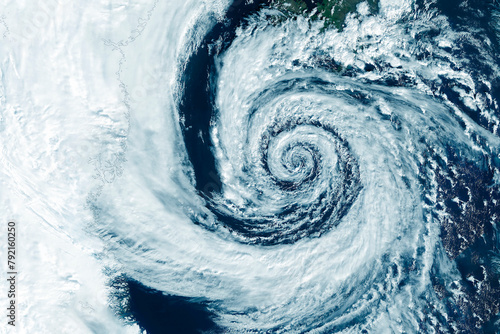 Hurricane, tornado view from space. Elements of this image furnished by NASA