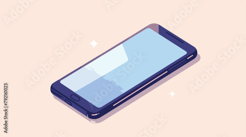 Realistic trendy smartphone mockup with thin frames