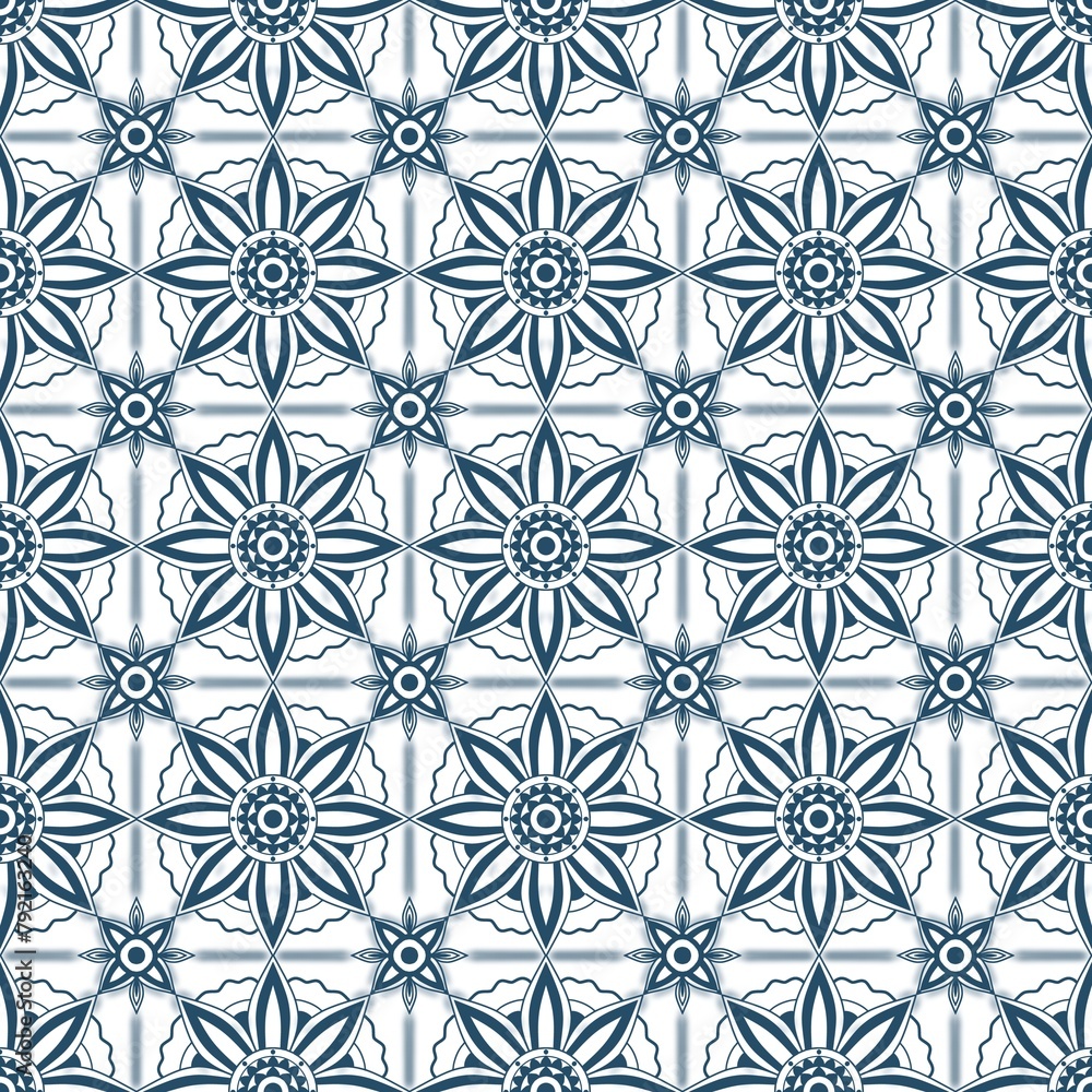 Seamless pattern blue flower wallpaper Seamless pattern blue flower wallpaper
