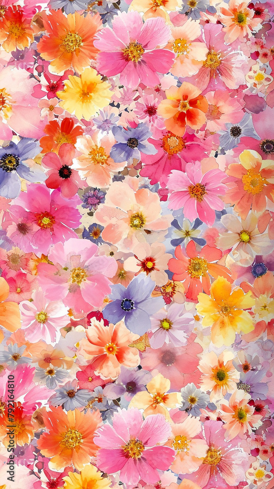  watercolor floral background 