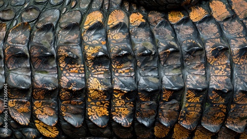 Close-up of textured reptilian skin with intricate patterns