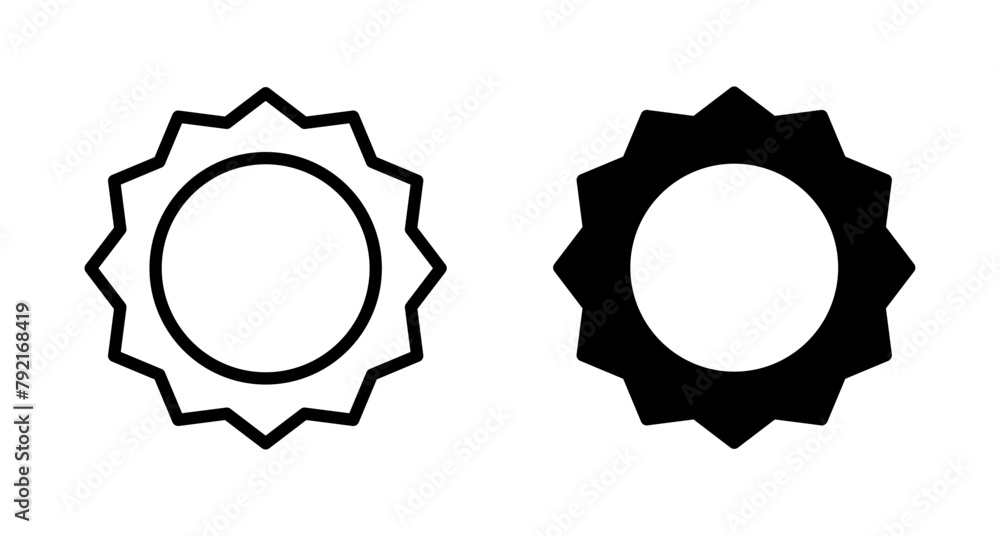 Badge icon vector isolated on white background. Awards icon. Achieve. Stamp