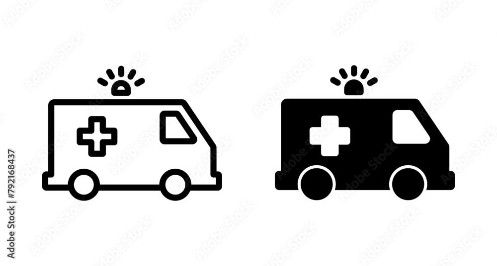 Ambulance Icon vector isolated on white background. Ambulance Icon Design. ambulance truck icon vector Ambulance Icon vector isolated on white background. Ambulance Icon Design. ambulance truck icon vector