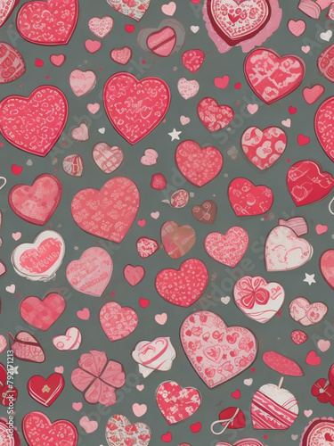 valentine seamless pattern. valentine digital paper. valentine book cover