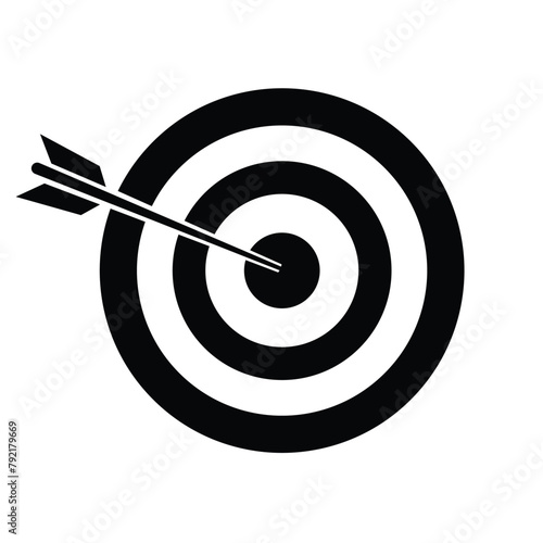 dart arrow reach target on dartboard focus on target represent business target market strategy achieved