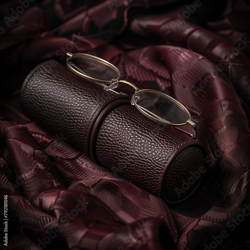 Contemporary Reading Glasses Container: Synthetic Leather in Charcoal
