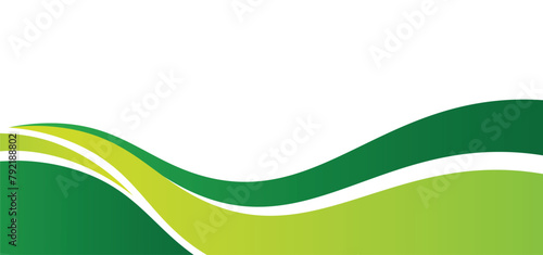 Abstract green wave background design. modern green background template