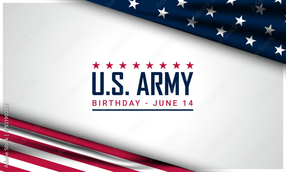 U.S. Army Birthday June 14 Background Vector Illustration U.S. Army Birthday June 14 Background Vector Illustration