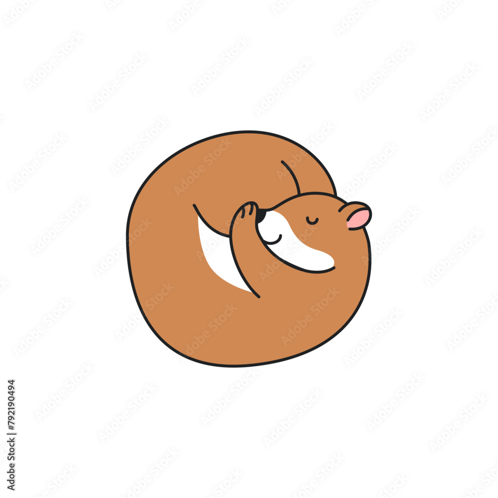 Cute weasel cartoon vector illustration Cute weasel cartoon vector illustration