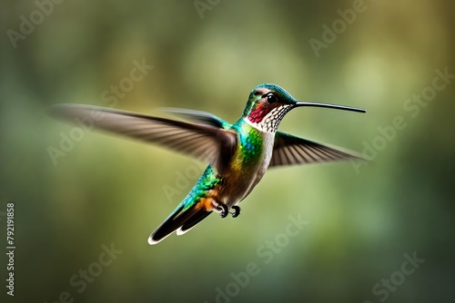 Witness the beauty of transparency in an HD image capturing a graceful hummingbird in mid-flight, set against a clear and unobtrusive background.