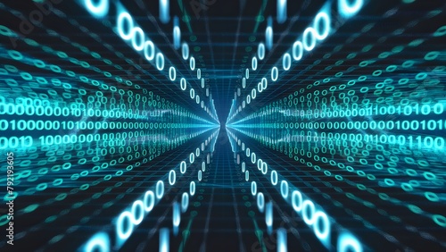 Obraz na płótnie abstract binary code