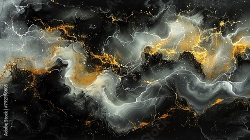 Abstract Painting Featuring Yellow and Black