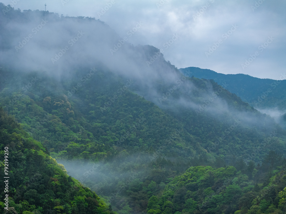 Aerial photography of clouds and fog in the mountains Aerial photography of clouds and fog in the mountains