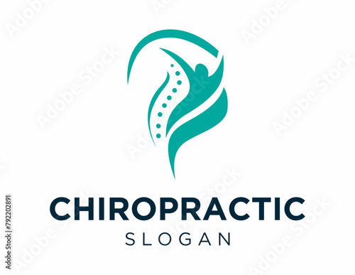 Logo about Chiropractic created using the CorelDraw application. on a white background.