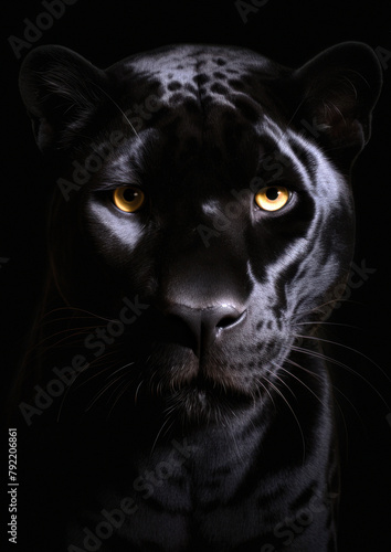Majestic feline black panther © artegrafica