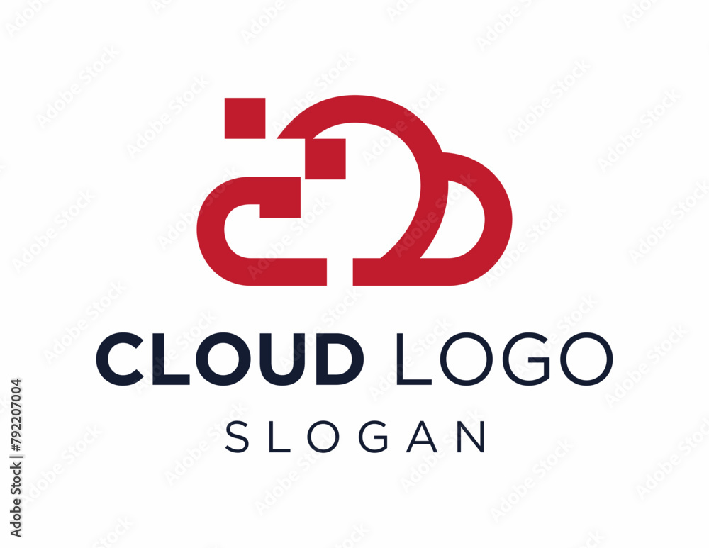 Logo about Cloud created using the CorelDraw application. on a white background. Logo about Cloud created using the CorelDraw application. on a white background.