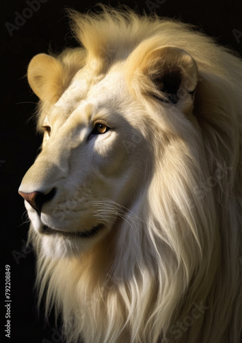 Majestic feline lion created by AI
