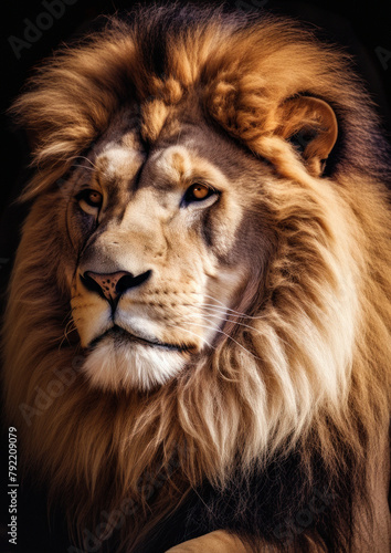 Majestic feline lion created by AI