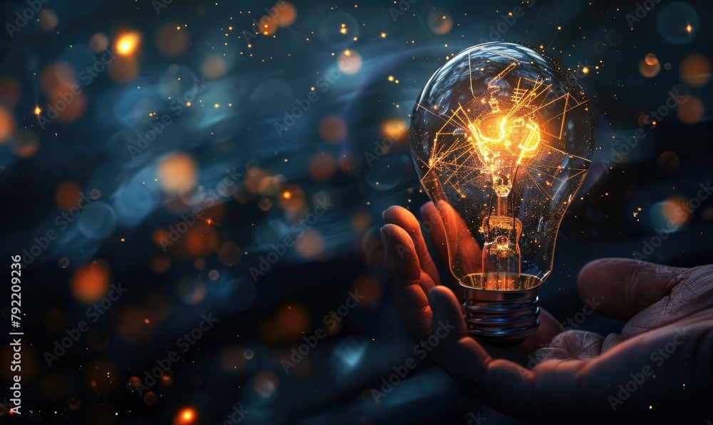 Light bulb symbolizing creative growth Light bulb symbolizing creative growth